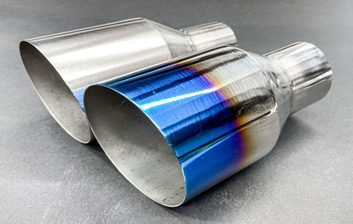 4” - 3.5” STAINLESS STEEL EXHAUST TIPS (PAIR)