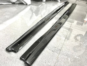 E9X V2 STYLE CF SIDE SKIRT EXTENSIONS